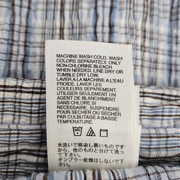 The North Face Shirt Blue Plaid Long Sleeve Button Up Collared Top Medium - Picture 8 of 8